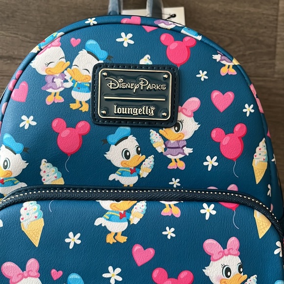 Donald and Daisy Loungefly Mini Backpack - Picture 2 of 4